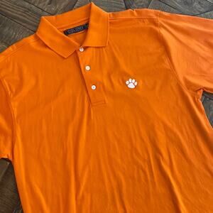Colony Sportswear Mens Orange Clemson Polo.  Size M.